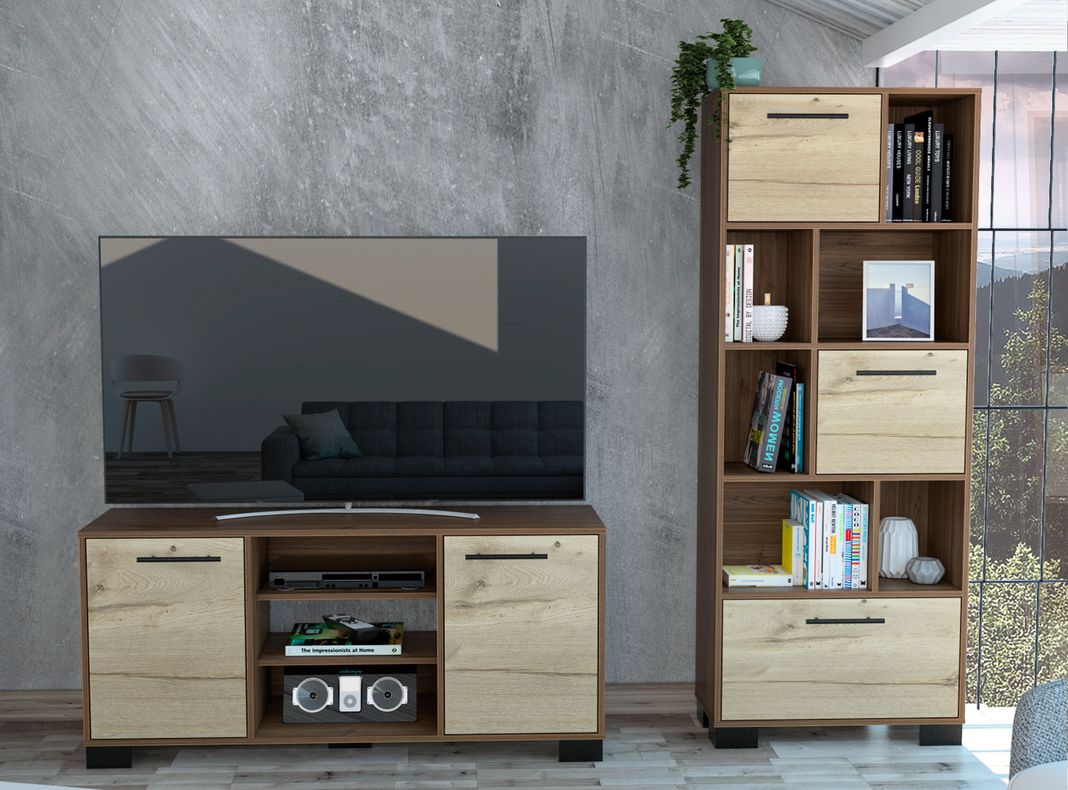 Rack TV 50" + Biblioteca Marsella TuHome-1