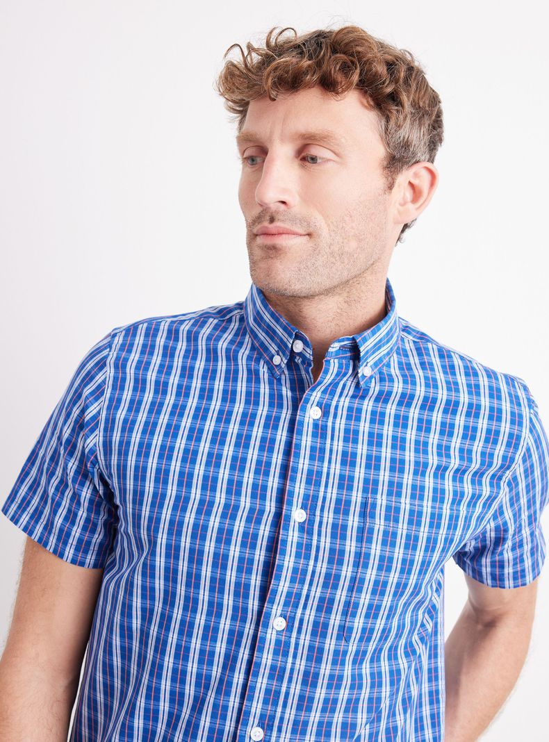 Camisa de Vestir Manga Corta Cuadros-2