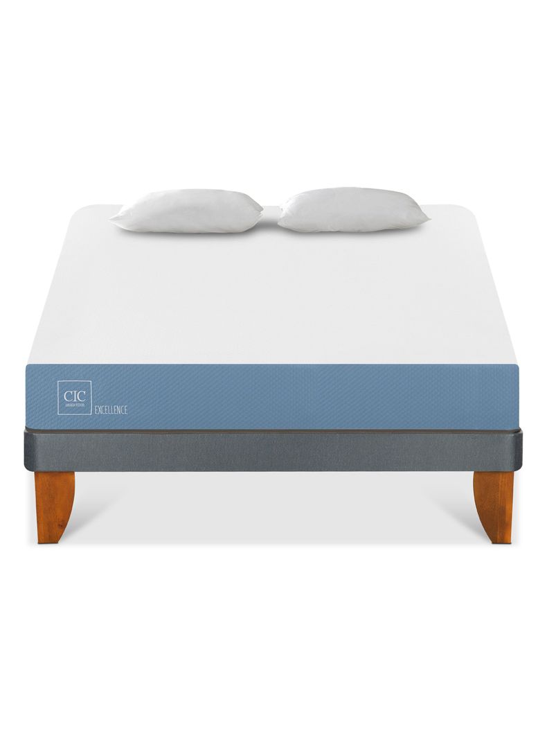 Cama Europea 2 Plazas Excellence + Almohadas-2