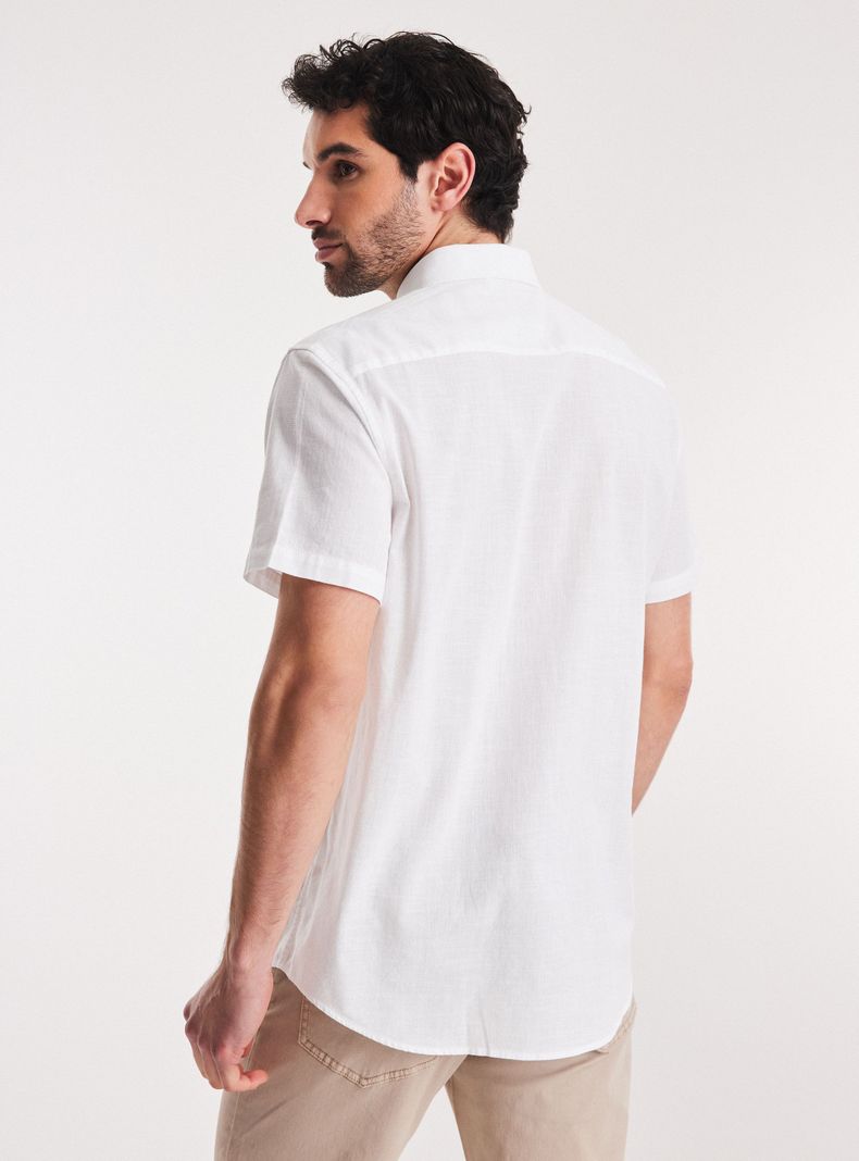 Camisa Algodón Manga Corta Button Down-1