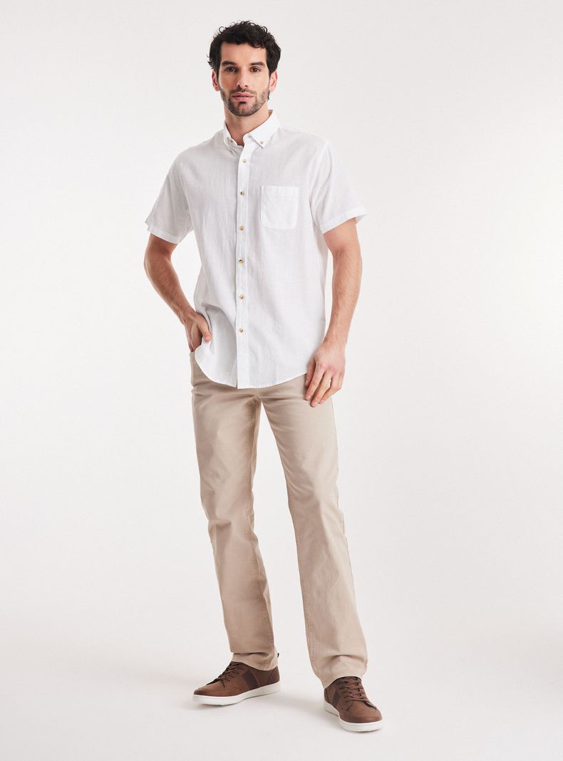 Camisa Algodón Manga Corta Button Down-4