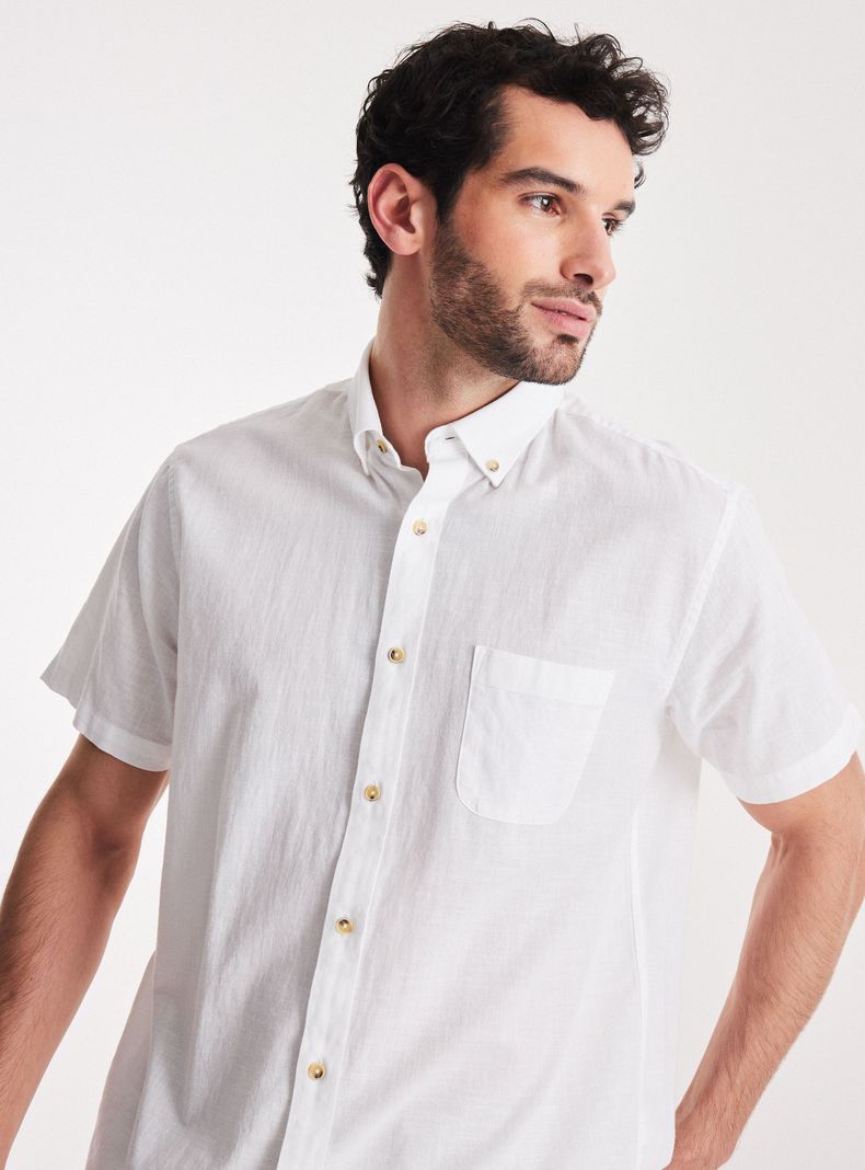 Camisa Algodón Manga Corta Button Down-2