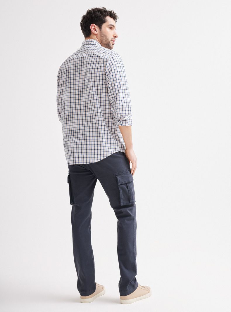 Pantalón Gabardina Cargo Algodón Elastano-5