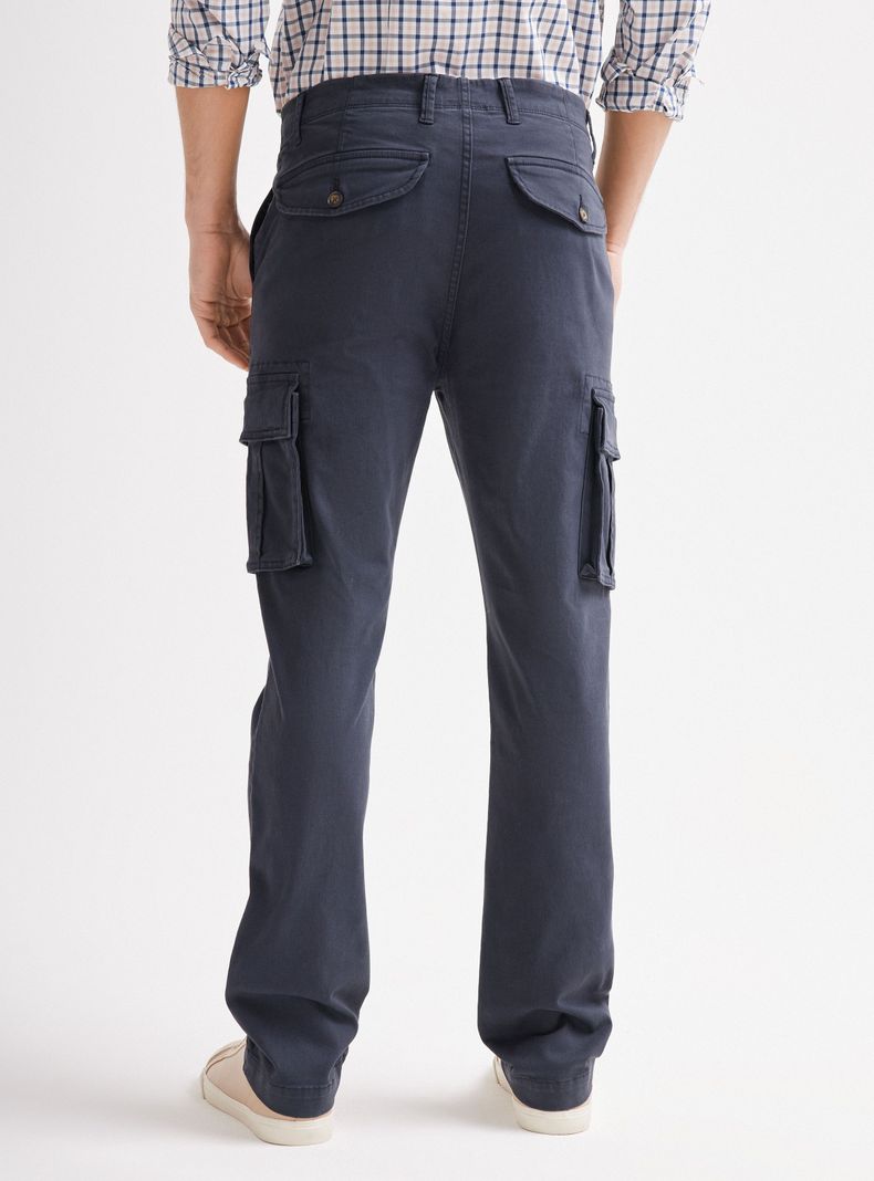 Pantalón Gabardina Cargo Algodón Elastano-1