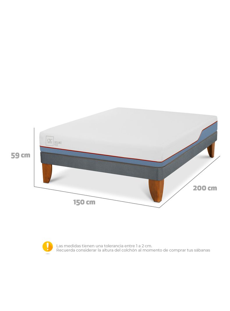 Cama Europea 2 Plazas Excellence Plus-1