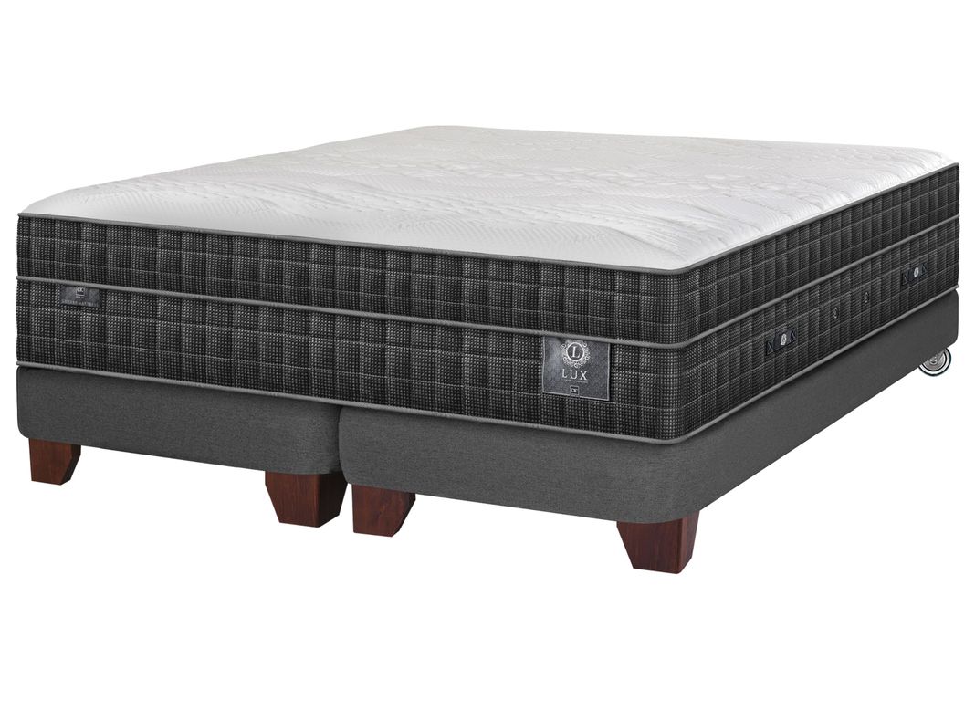 Cama Europea Lux 2 Plazas Base Dividida Base Baja-1