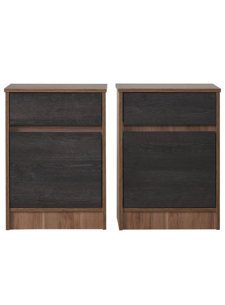 Set Muebles Espresso: Respaldo 2 Plazas + Veladores-3