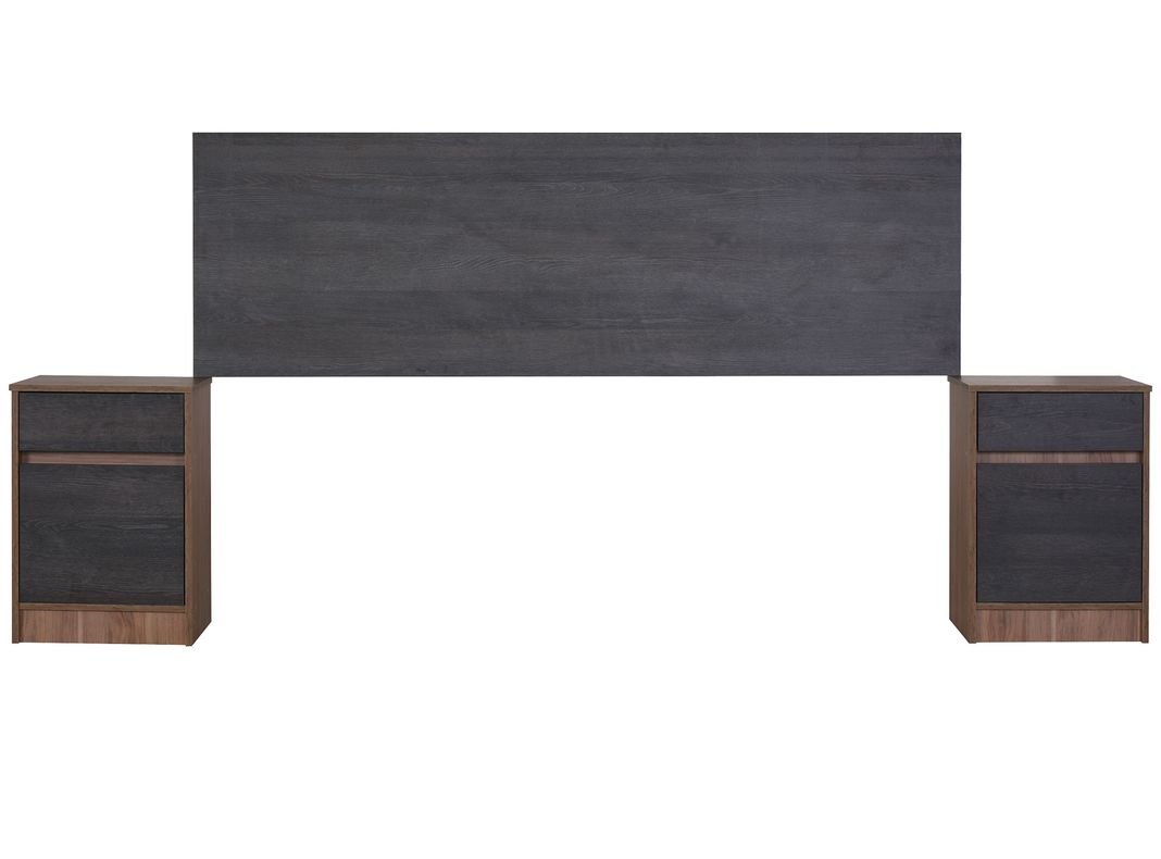 Set Muebles Espresso: Respaldo King + Veladores-0