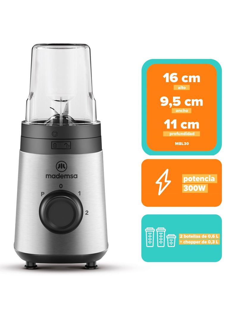 Licuadora 0.6 Lts MBL30 Gris-1