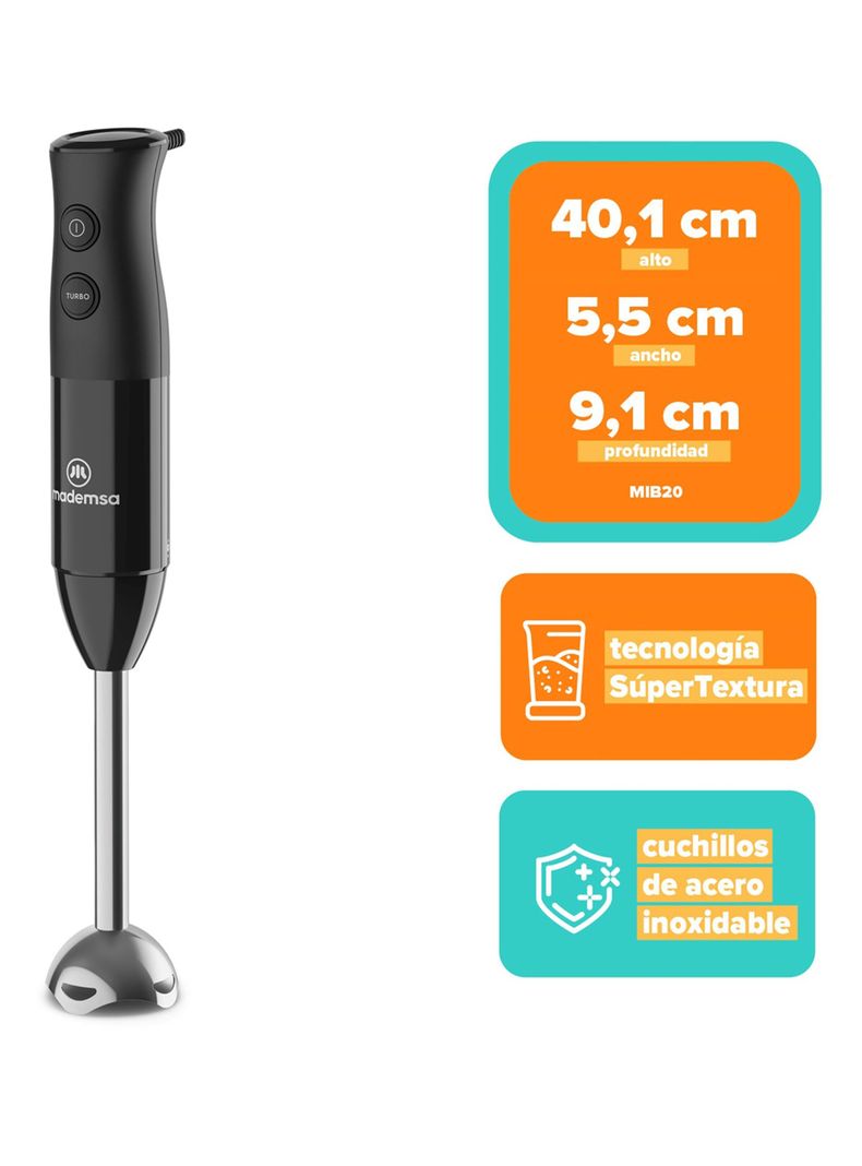 Licuadora Manual 0.6 Lts MIB20 Negro-1