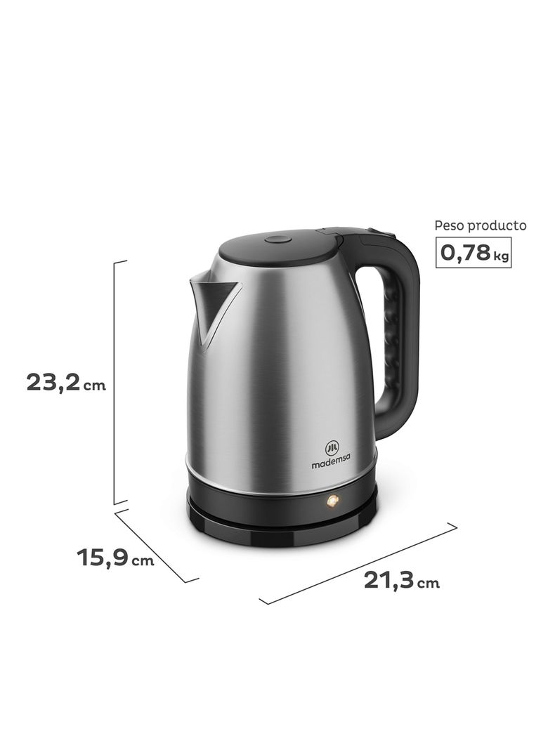 Hervidor 1.8 Lts MEK10 Gris-4
