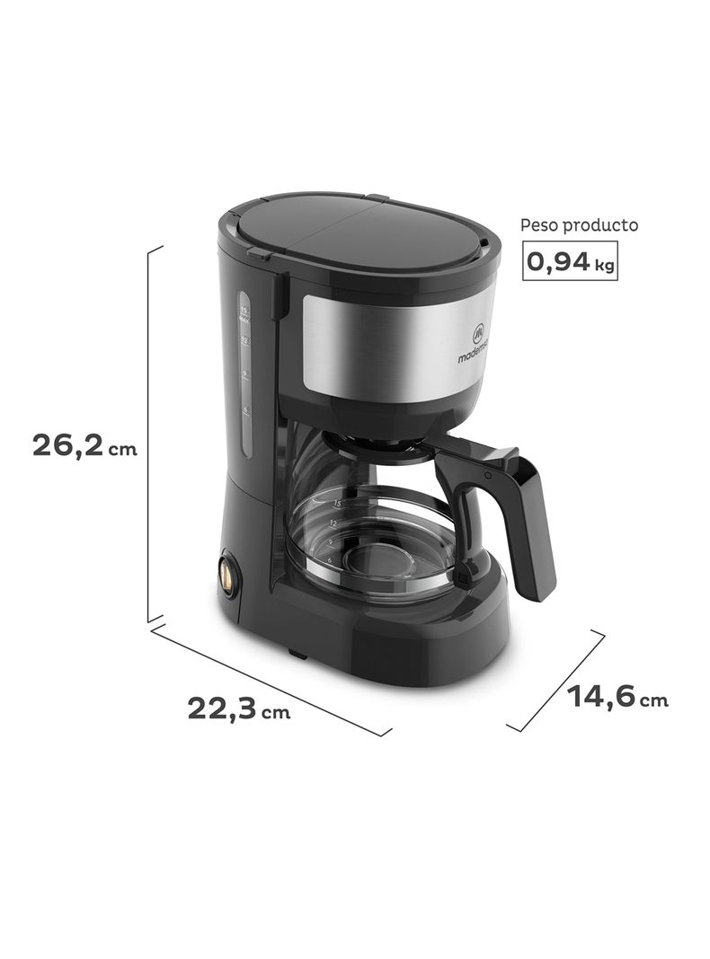 Cafetera de Filtro 600 ml MCM10 Negro-2