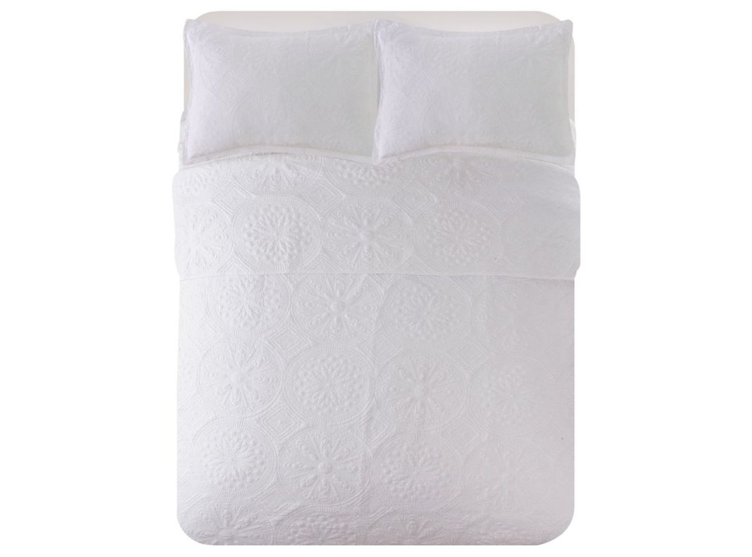 Quilt Súper King Unicolor White-2
