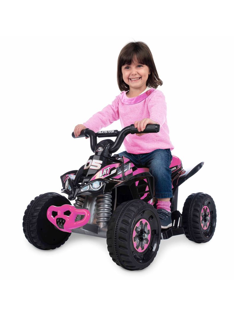 Cuatrimoto 6V + Batería Recargable + Cargador Rosado-0
