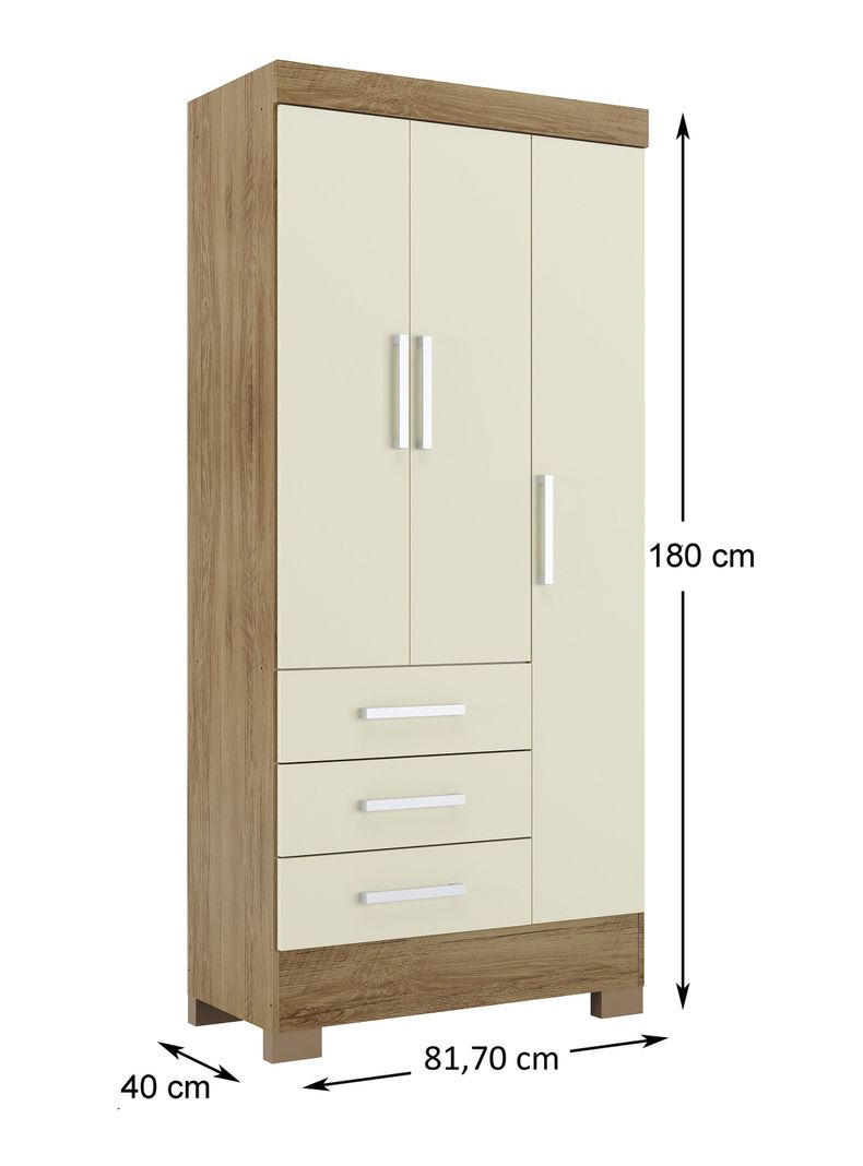 Closet Palmas Nature Blanco Crema 3P3C-1