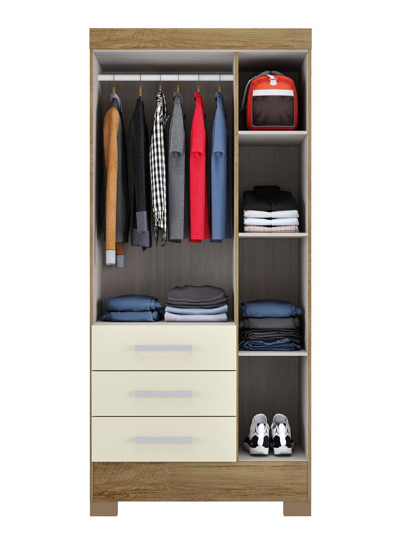 Closet Palmas Nature Blanco Crema 3P3C-3