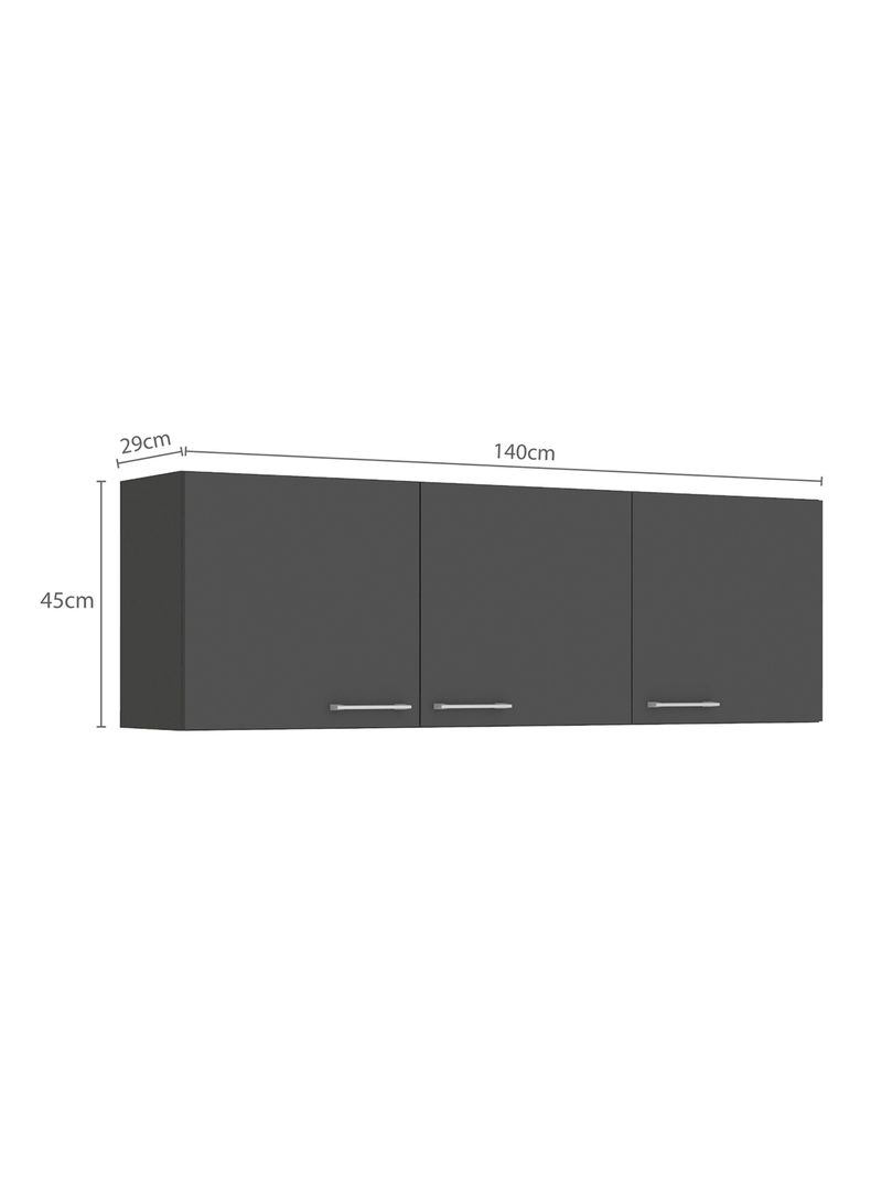 Mueble Aereo Opie Grafito 140 cm-1
