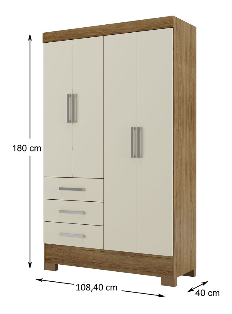 Closet Itapema Nature Blanco Crema 4P3C-1