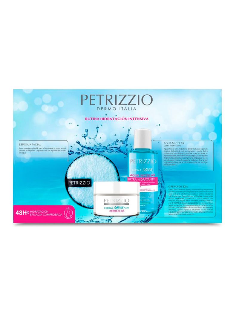 Tripack HidraShock Plus Crema + Agua Micelar + Sponge-2