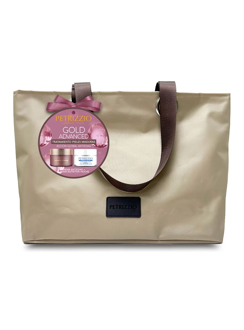 Cartera + Set de Cremas Antiedad Gold Advanced +60-0