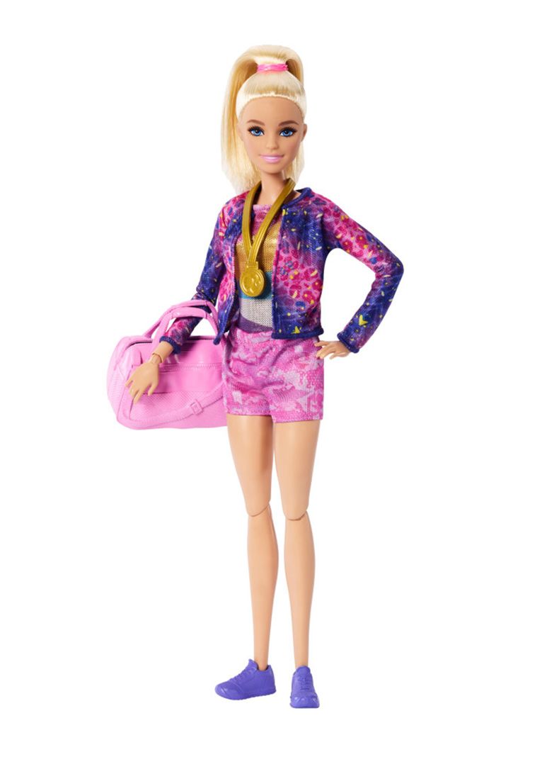 Set de Juego Gimnasta, Muñeca con Cabello Rubio-1