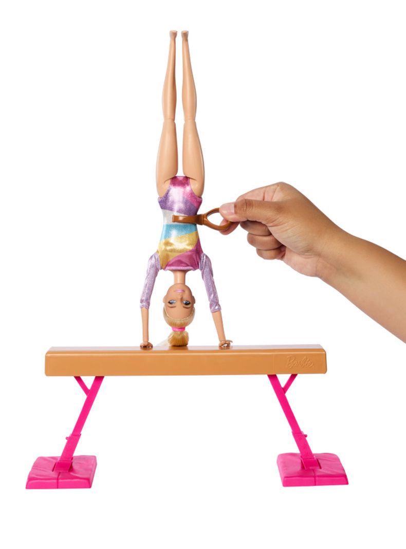 Set de Juego Gimnasta, Muñeca con Cabello Rubio-3