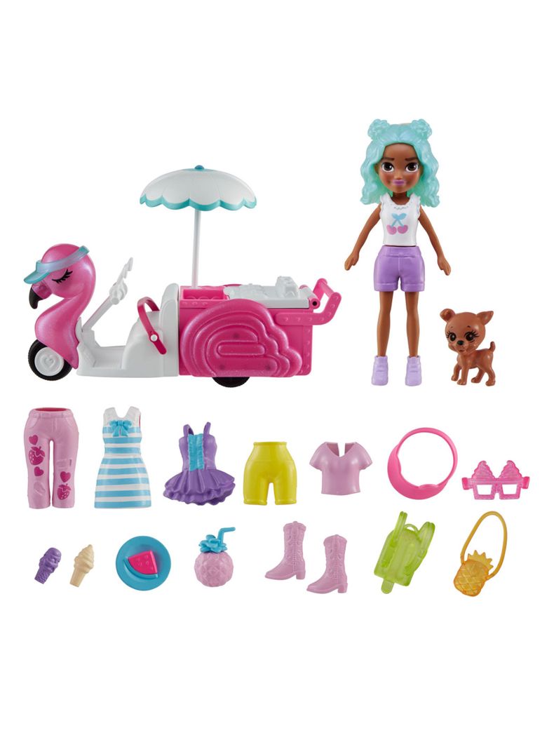 Set de Juego Carrito de Bocadillos de Flamingo
