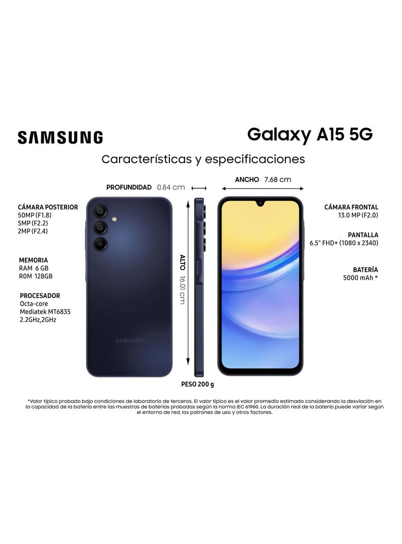 Smartphone A15 5G 128GB 6.5" Azul Claro-1