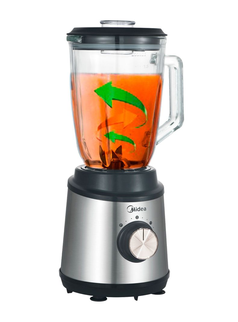 Licuadora 1.5 Litros 800W Acero Inoxidable Negra-2