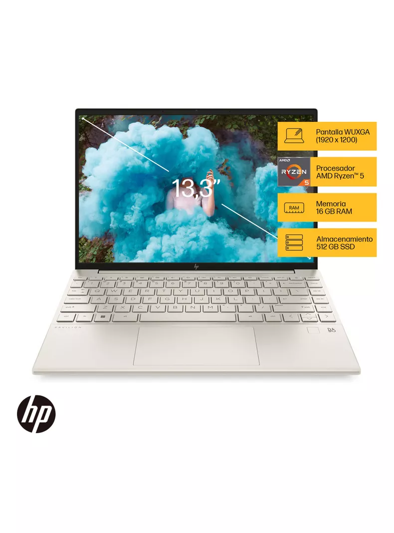 Notebook HP Pavilion Aero 13-be2004la AMD Ryzen 5 16GB RAM 512GB