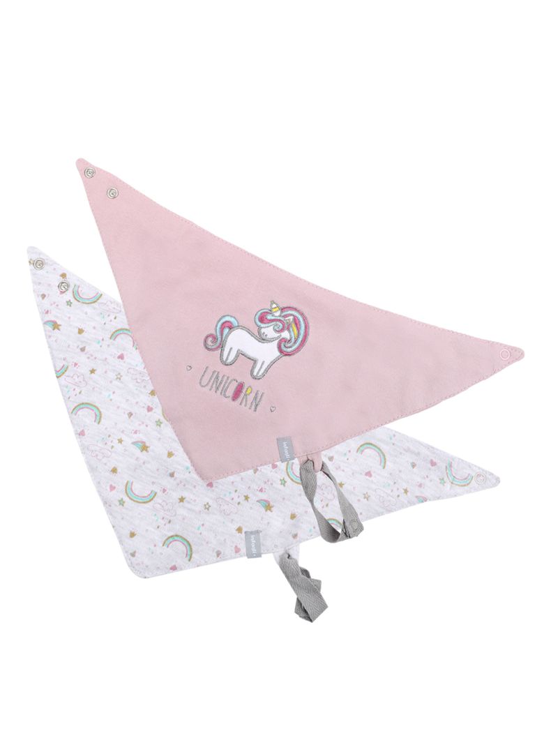 Bipack Baberos Impermeable Unicornio Rosado-1