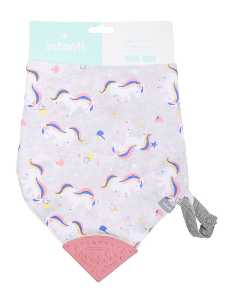 Babero Con Mordedor Impermeable Unicornio-0