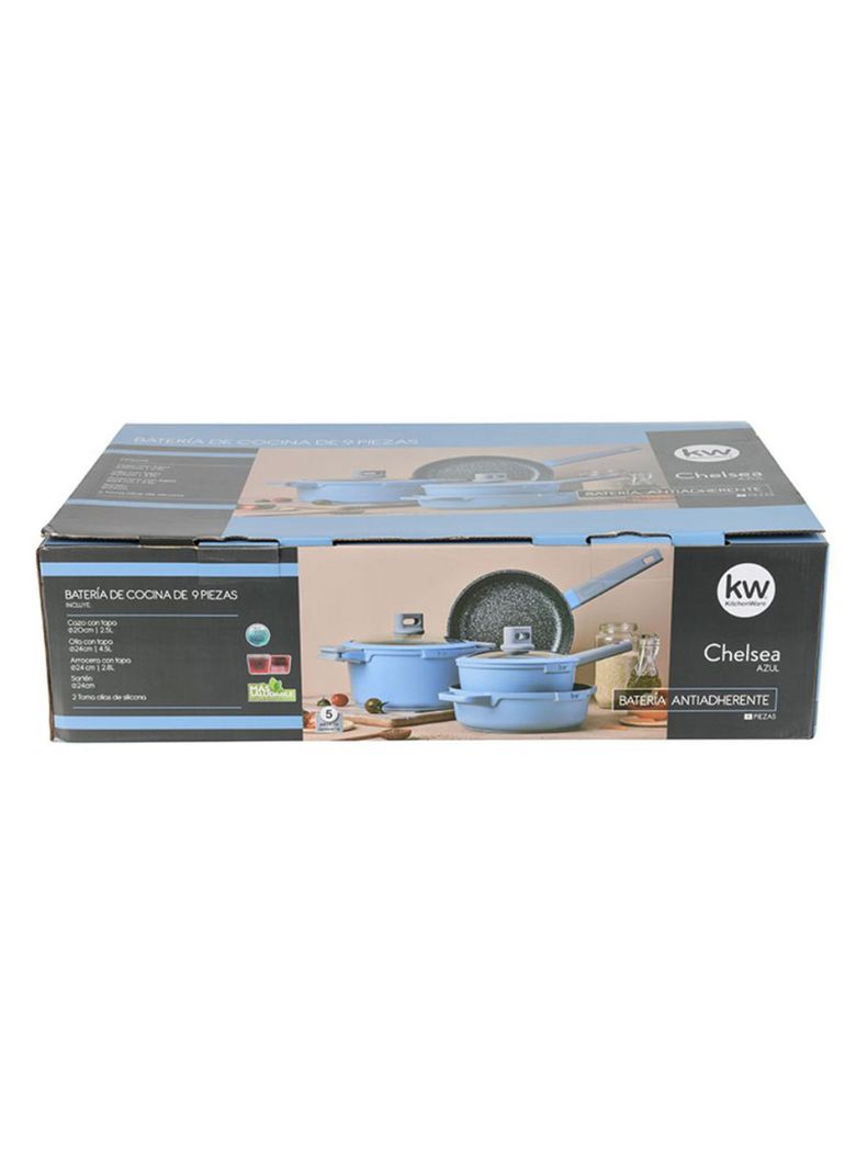 Batería de Cocina Chelsea 9 Piezas Azul-2