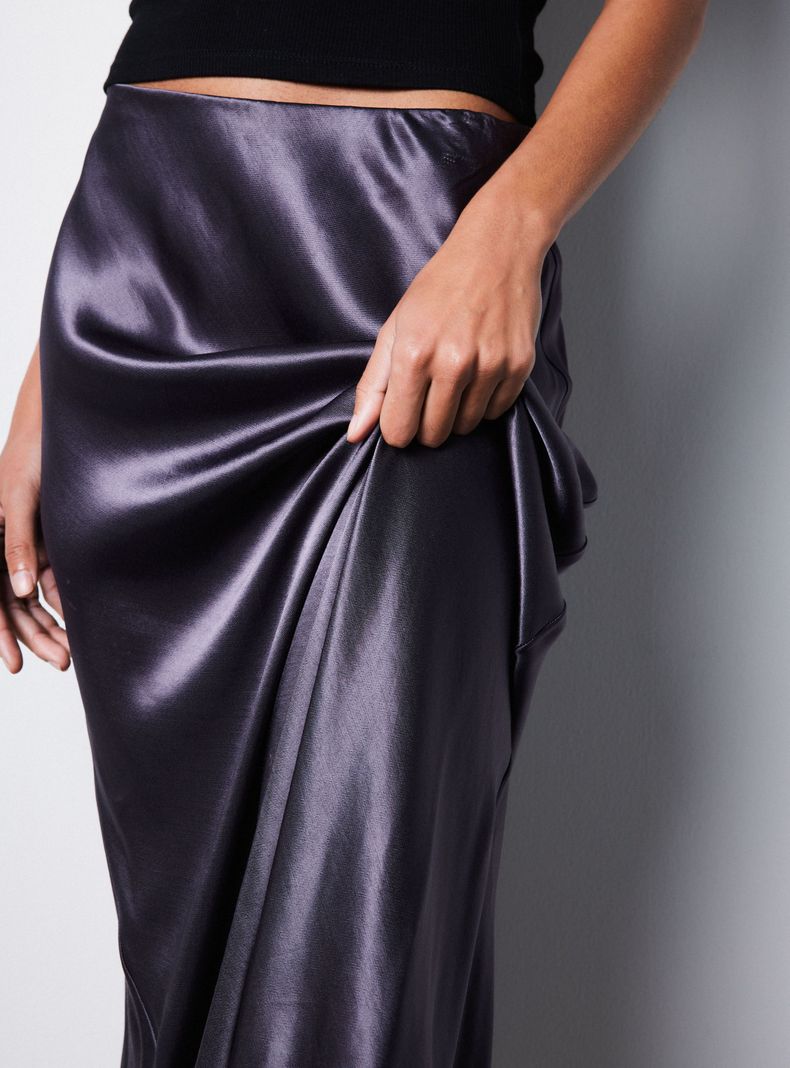 Falda Midi Satín-2