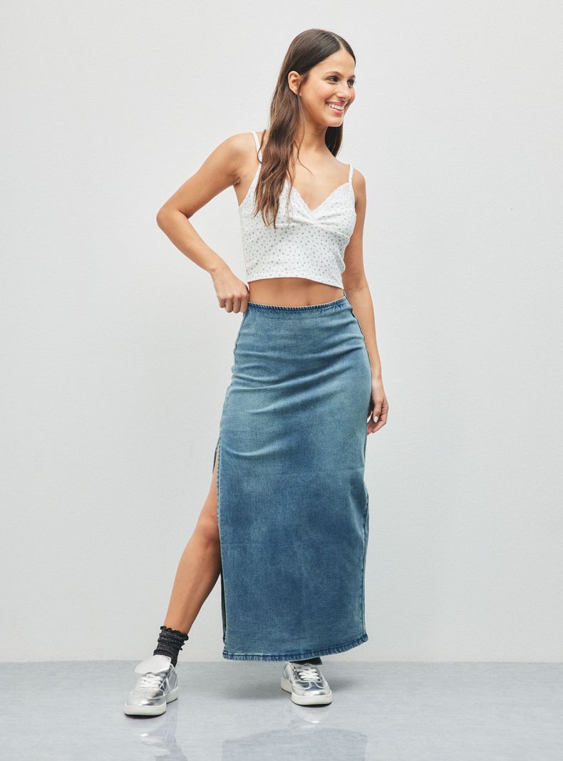 Falda Tela Spandex Ajustada-4