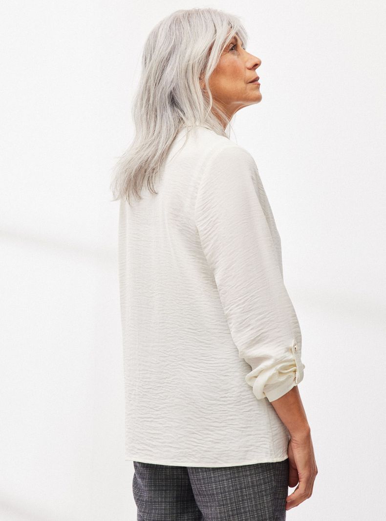 Blusa Texturada Cuello V-1