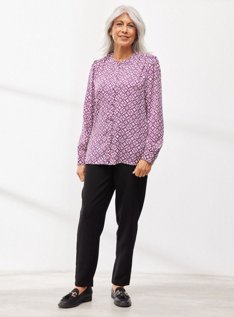 Blusa Estampada de Satín Opaco-4