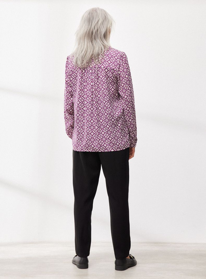 Blusa Estampada de Satín Opaco-5