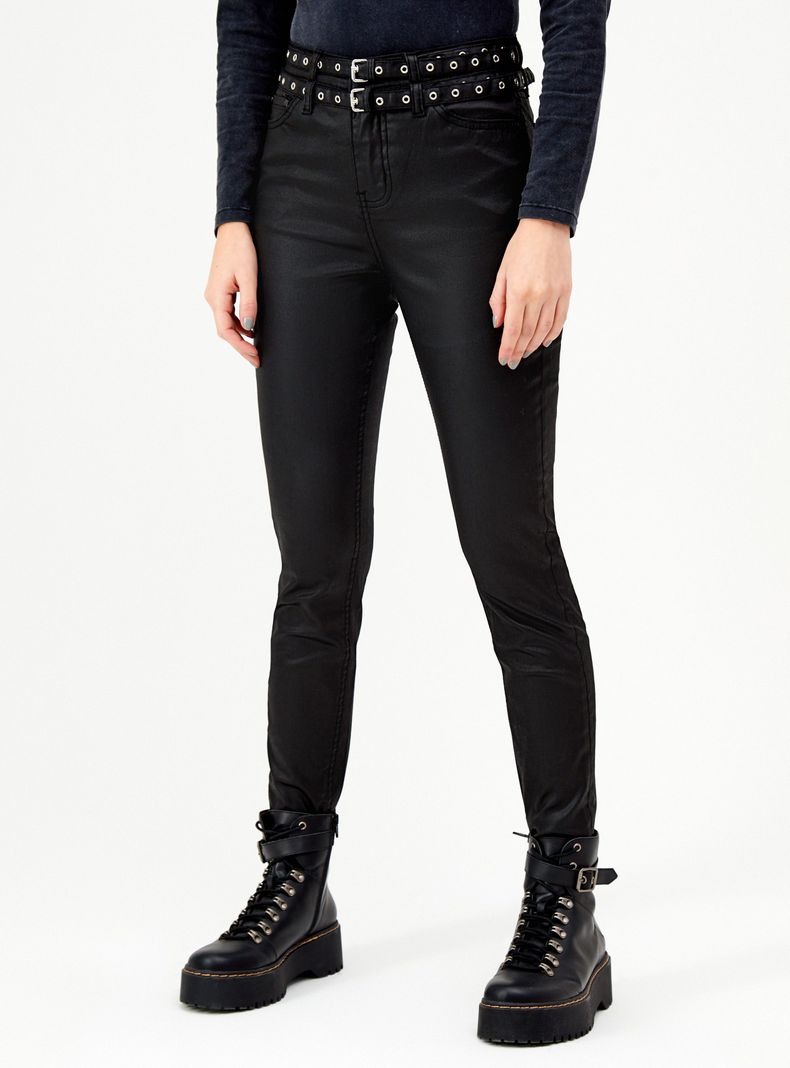 Jeans Skinny Doble Cinturon