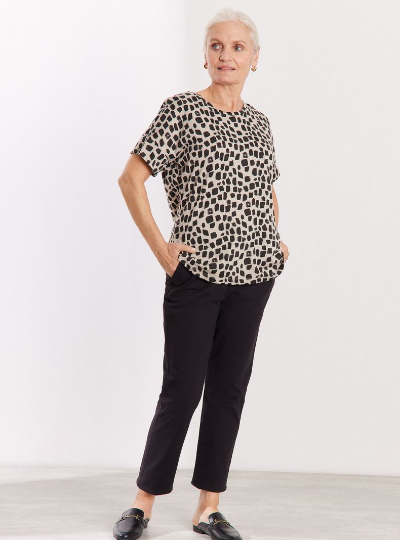 Polera Estampada Manga Kimono-4