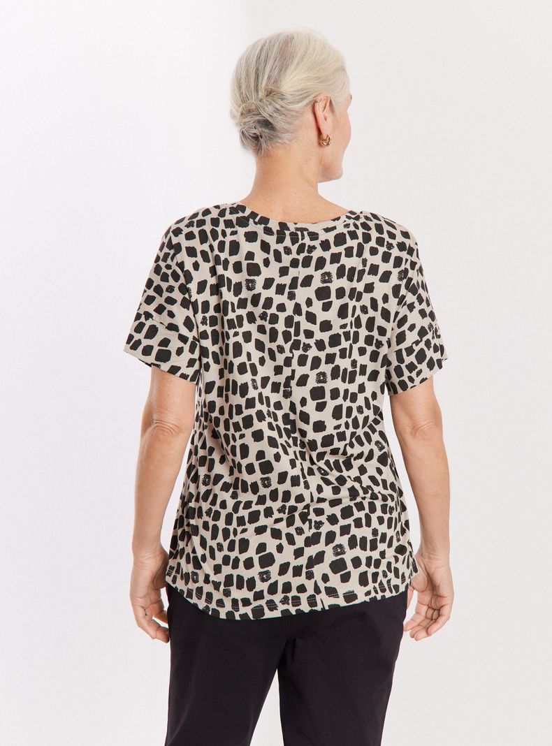 Polera Estampada Manga Kimono-1