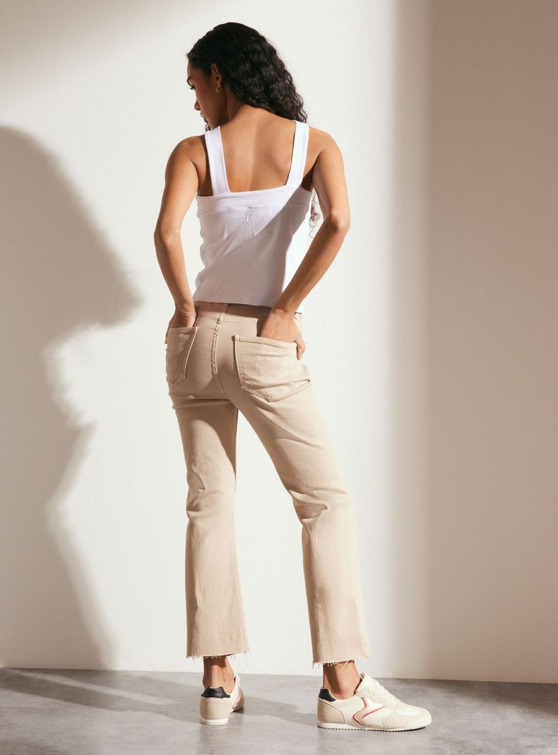 Polera Tirantes Cruzados y Tela Acanalada Alaniz