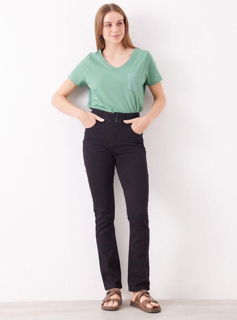 Jeans Básico Focalizado Mezclilla-4