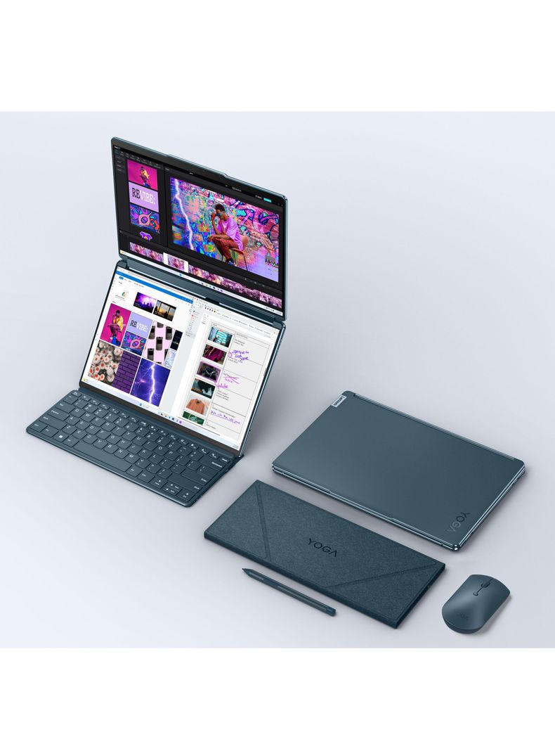 Notebook Yoga Book 9i 2en1 Intel Core Ultra 7 32GB RAM 1TB SSD 2x13.3" OLED Táctil + Lápiz + Teclado-8
