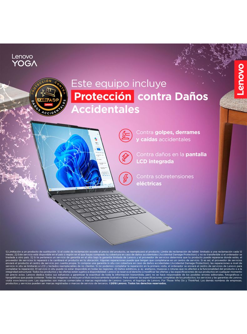 Notebook Yoga Book 9i 2en1 Intel Core Ultra 7 32GB RAM 1TB SSD 2x13.3" OLED Táctil + Lápiz + Teclado-9