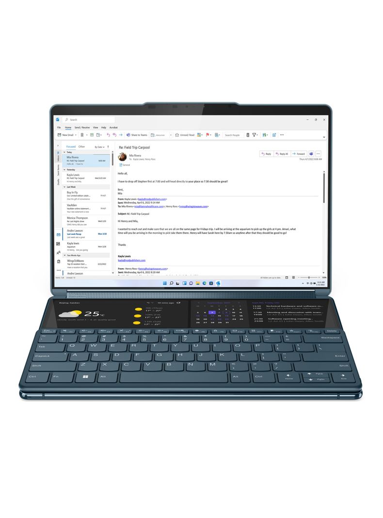 Notebook Yoga Book 9i 2en1 Intel Core Ultra 7 32GB RAM 1TB SSD 2x13.3" OLED Táctil + Lápiz + Teclado-4