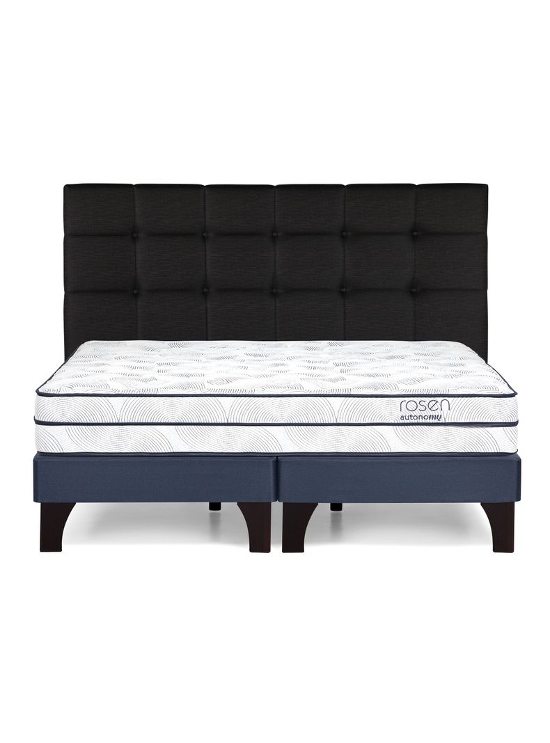 Cama Europea Autonomy Sky Súper King + Respaldo Oscuro-1