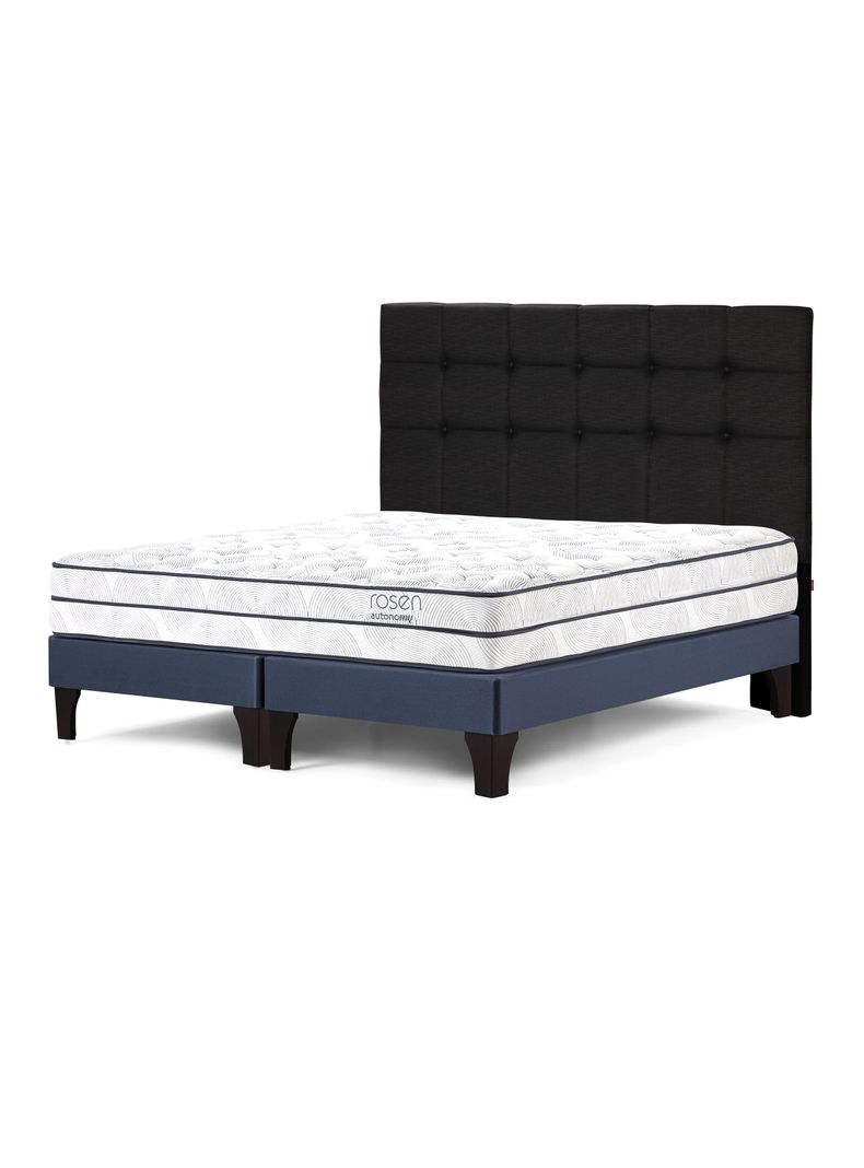 Cama Europea Autonomy Sky Súper King + Respaldo Oscuro-0