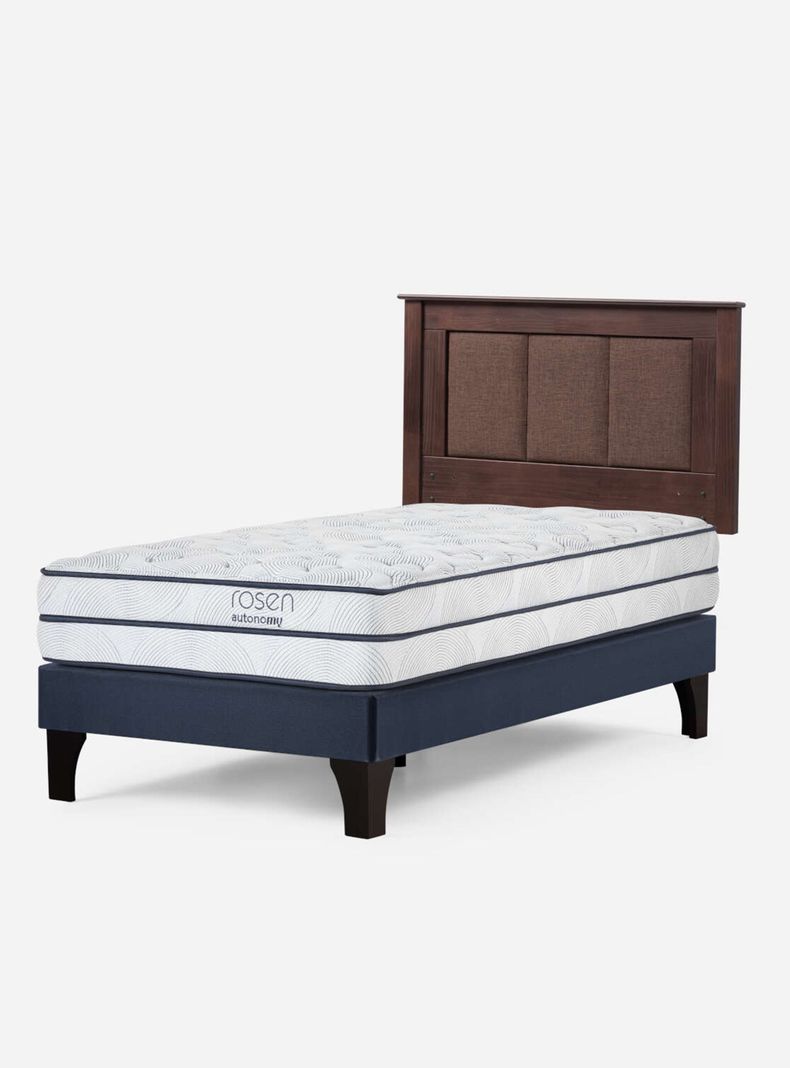 Cama Europea Autonomy Sky 1.5 Plazas + Respaldo