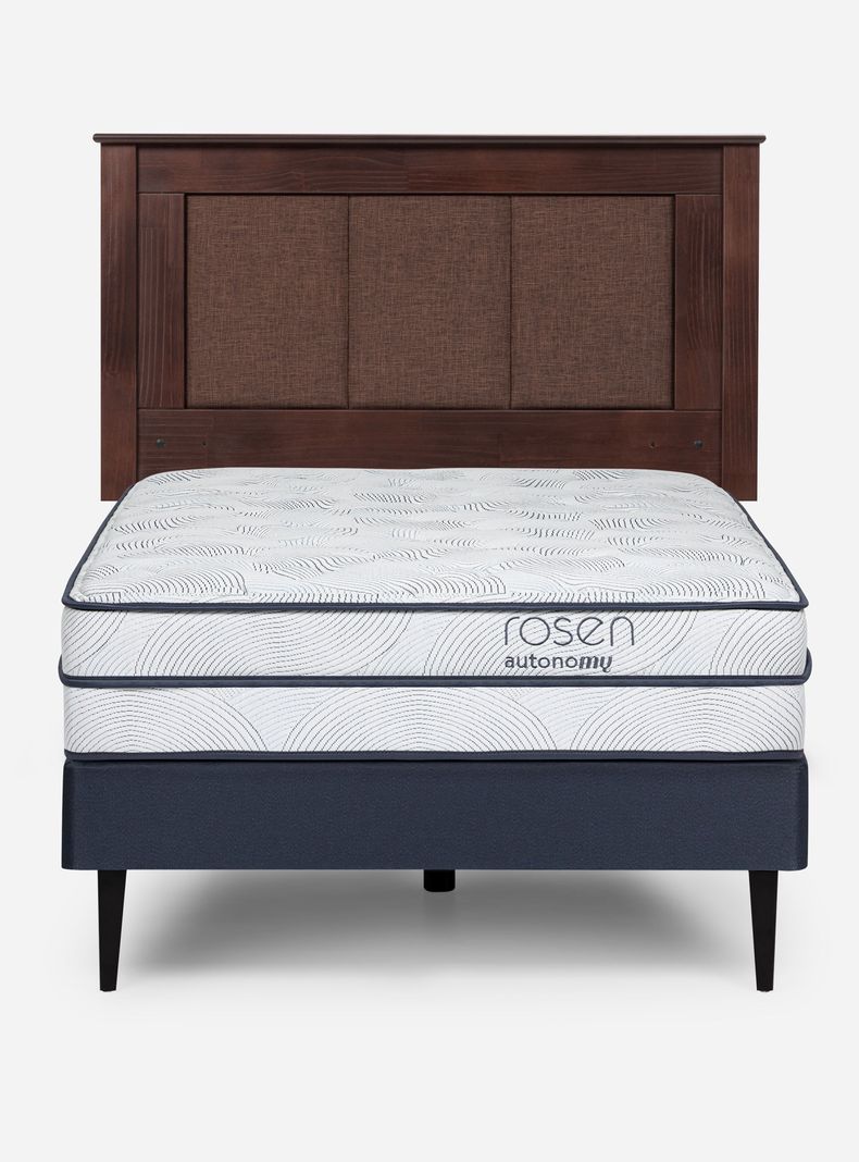 Cama Europea Autonomy Sky 2 Plazas + Respaldo Rachel-1